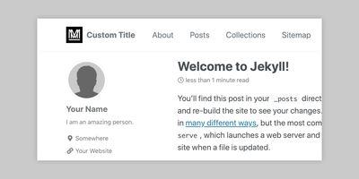 masthead with logo and custom title