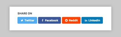 Reddit social share link button